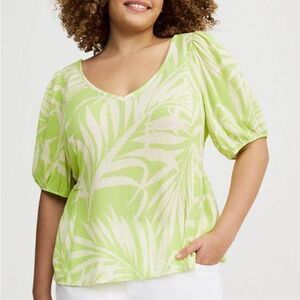 Tie Back Puff Sleeve Top